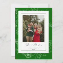 Foto de Natal Botânico Vintage Verde Floresta