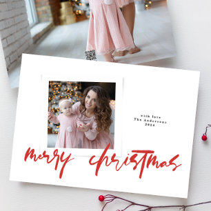Cartão De Festividades foto de natal branco e na moda moderno
