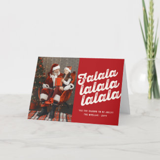 Cartão De Festividades Foto de Natal Clássica de Diversão do Script Frio