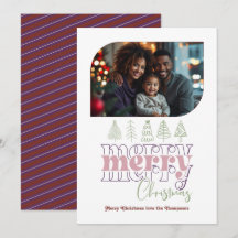 Foto de Natal com Doodle Moderno de Berry Congelad