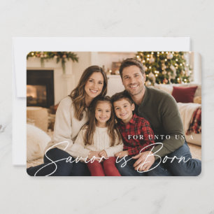 Cartão De Festividades Foto de Natal da Família Fofa LDS