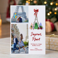 Foto de Natal da Torre Eiffel de Paris nas Férias