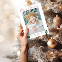 Foto de Natal de Árvores Rosa-Rosa Minimalistas