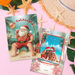 Cartão De Festividades Foto de Natal de Cute Beach Hawaii Mele Kalikimaka<br><div class="desc">Cartão Feriado de Natal da Praia do Havaí,  de graça,  com texto "Mele Kalikimaka"</div>