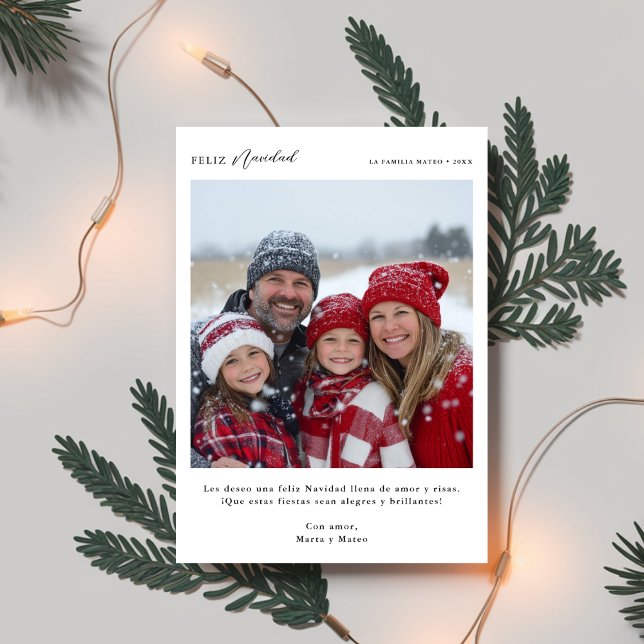 Cartão De Festividades Foto de Natal de Feliz Navidad, da Caligrafia Mode (Criador carregado)