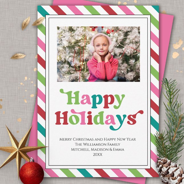 Cartão De Festividades Foto de Natal de Férias Feliz, Férias Brilhantes (Criador carregado)