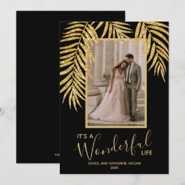 Cartão De Festividades Foto de Natal de Palmeiras Tropicais