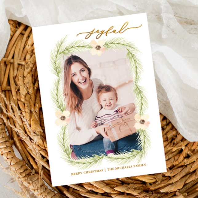 Cartão De Festividades Foto de Natal de Ramais Joyful (Criador carregado)