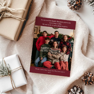Cartão De Festividades Foto de Natal Divertida da Família