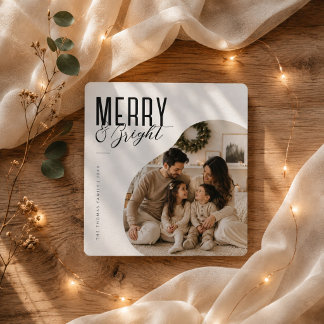 Cartão De Festividades Foto de Natal Elegante e Alegre
