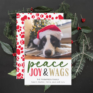 Cartão De Festividades Foto de Natal Engraçada de Amante de Cachorro Pers