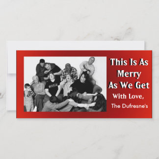 Cartão De Festividades Foto de Natal Familiar Engraçado e Personalizável