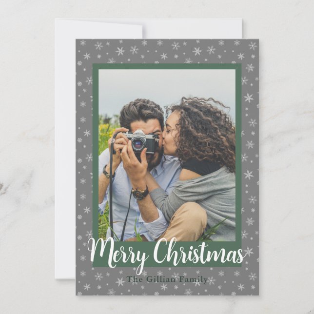 Cartão De Festividades foto de natal feliz (Frente)