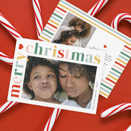 Cartão De Festividades Foto de Natal feliz e colorida