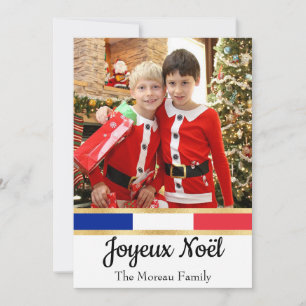 Cartão De Festividades Foto de Natal Francês Joyeux Noël
