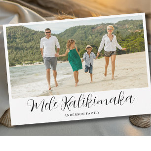 Cartão De Festividades Foto de Natal havaiano Mele Kalikimaka