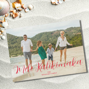 Cartão De Festividades Foto de Natal havaiano Mele Kalikimaka