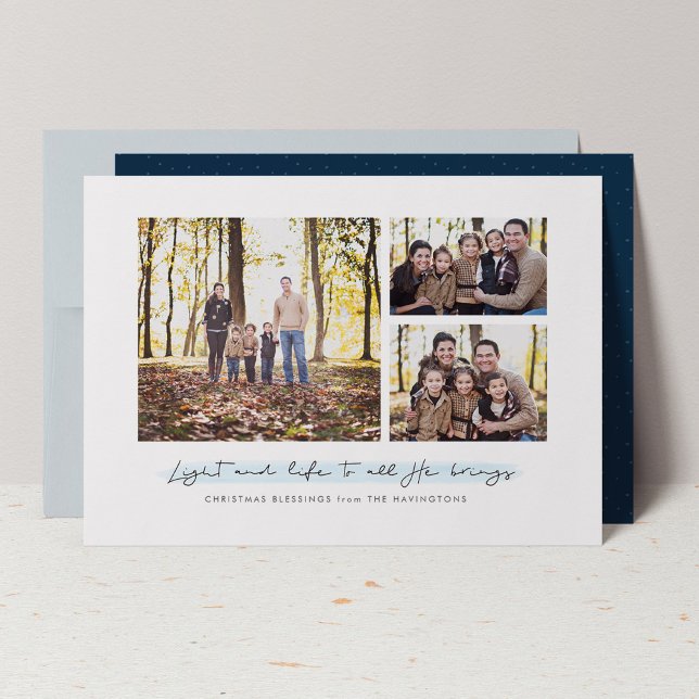 Cartão De Festividades Foto de Natal leve e religioso (Criador carregado)