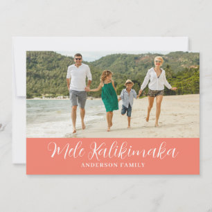Cartão De Festividades Foto de Natal Mele Kalikimaka havaiano