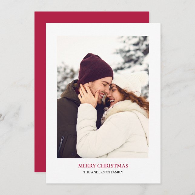 Cartão De Festividades Foto de Natal Merry Personalizada (Frente/Verso)