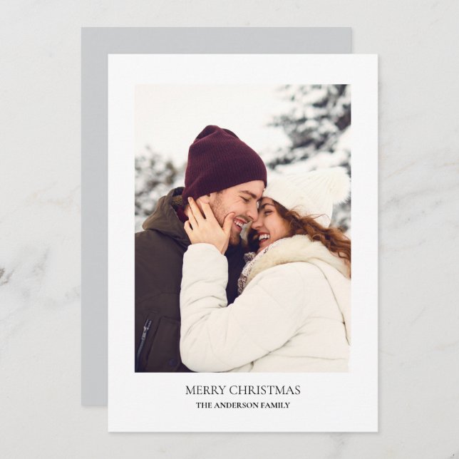 Cartão De Festividades Foto de Natal Merry Personalizada (Frente/Verso)