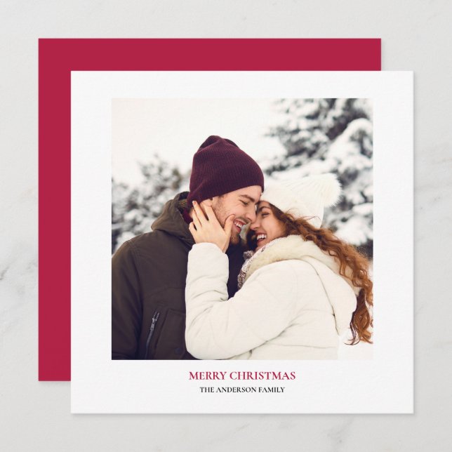 Cartão De Festividades Foto de Natal Merry Personalizada (Frente/Verso)