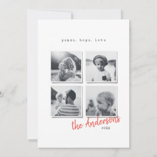 Cartão De Festividades Foto de Natal mínima moderna