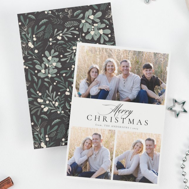 Cartão De Festividades Foto de Natal Mínimo 3 (Criador carregado)