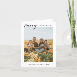 Cartão De Festividades Foto de Natal Moderna e Minimalista