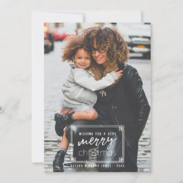 Cartão De Festividades Foto de Natal moderna e minimamente feliz