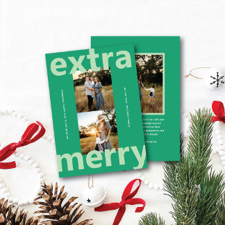 Cartão De Festividades Foto de Natal Moderno e Destacado em Tipografia Ne