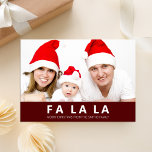 Cartão De Festividades Foto de Natal Moderno Fa La Red<br><div class="desc">Cartão De Férias De Natal Moderno Fa La Red. Envie cartões de natal personalizáveis e personalizados a amigos,  colegas e familiares em cartões de estilo simples,  chic,  elegantes e modernos de design fotofestivo,  minimalista natural! Abaixo,  a caligrafia apresenta sua mensagem de saudação personalizada na tipografia moderna.</div>