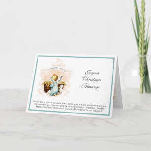 Cartão De Festividades Foto de Natal Natividade Jesus Cristo Anjos antigo