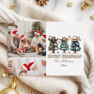 Cartão De Festividades Foto de Natal no Oeste Howdy 2