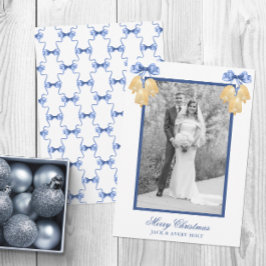 Cartão De Festividades Foto de Natal ou Sinos de Casamento em Água