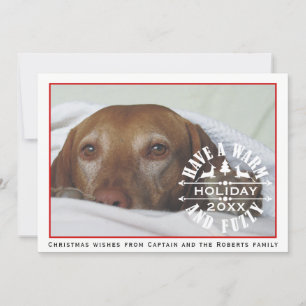 Cartão De Festividades Foto de Natal para animais de estimação de cães