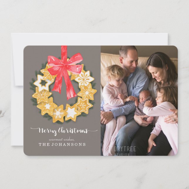 Cartão De Festividades Foto de Natal Pepparkakor (Frente)