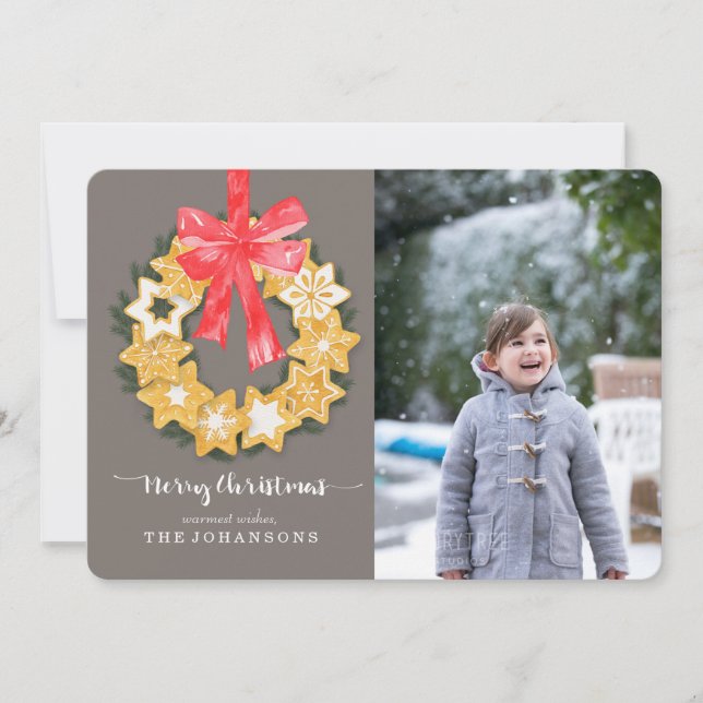 Cartão De Festividades Foto de Natal Pepparkakor (Frente)