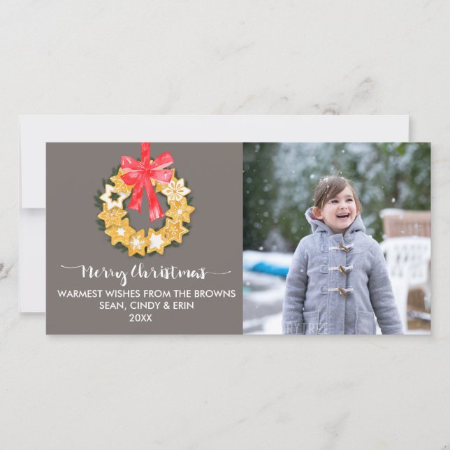 Cartão De Festividades Foto de Natal Pepparkakor (Frente)