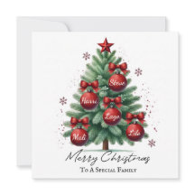 Foto de Natal Personalizada da Família com Nomes C