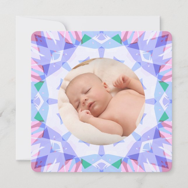 Cartão De Festividades Foto de Natal Personalizada de Pastéis Bonito Suav (Frente)