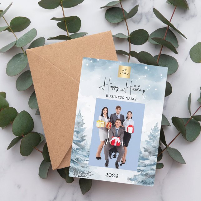 Cartão De Festividades Foto de Natal - Planejo de inverno (Criador carregado)