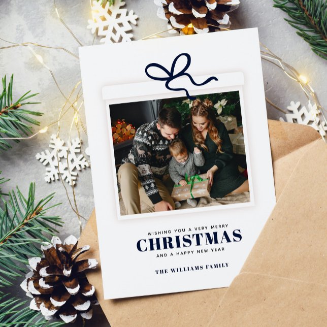 Cartão De Festividades Foto de Natal presente personalizada (Criador carregado)