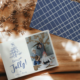 Cartão De Festividades Foto de Natal Rabisco Caprichoso