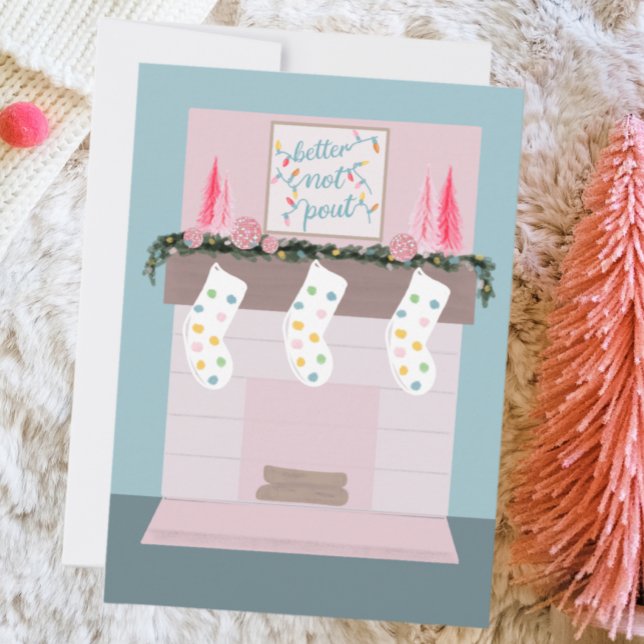 Cartão De Festividades Foto de Natal Rosa Disco Divertida (Criador carregado)