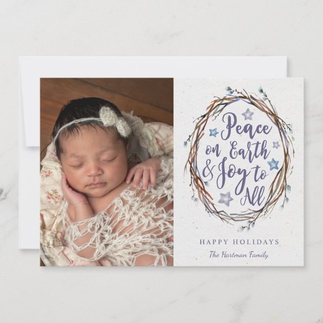 Cartão De Festividades Foto de Natal sobre a Terra na Rua Russa (Frente)