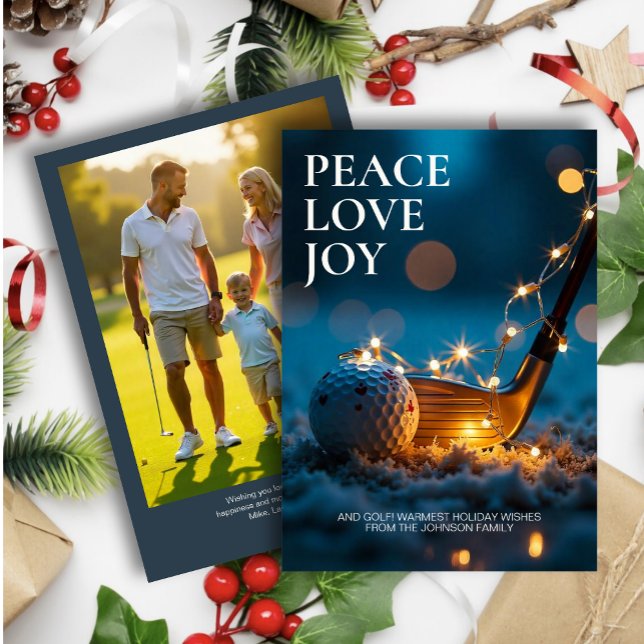 Cartão De Festividades Foto de Natal Tranquil Snowy Night Golf (Criador carregado)