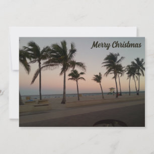 Cartão De Festividades Foto de Natal Tropical Editável