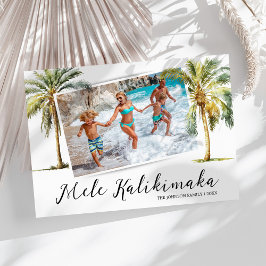 Cartão De Festividades Foto de Natal Tropical Mele Kalikimaka
