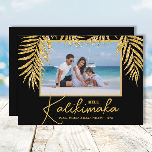 Cartão De Festividades Foto de Natal Tropical Mele Kalikimaka